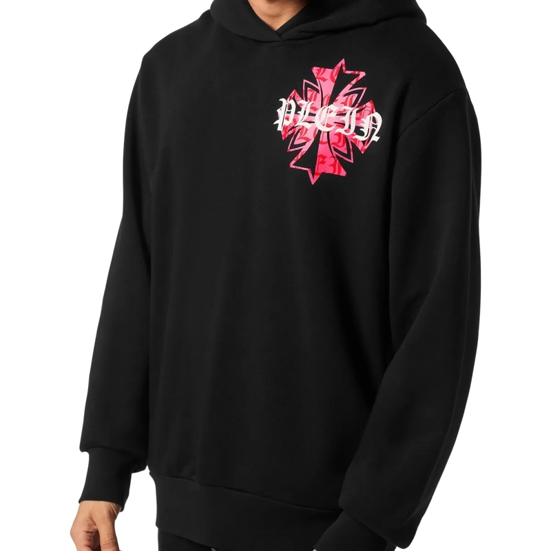 Philipp Plein Top Hoodie Sweatshirt Crest schwarz(Image 5)