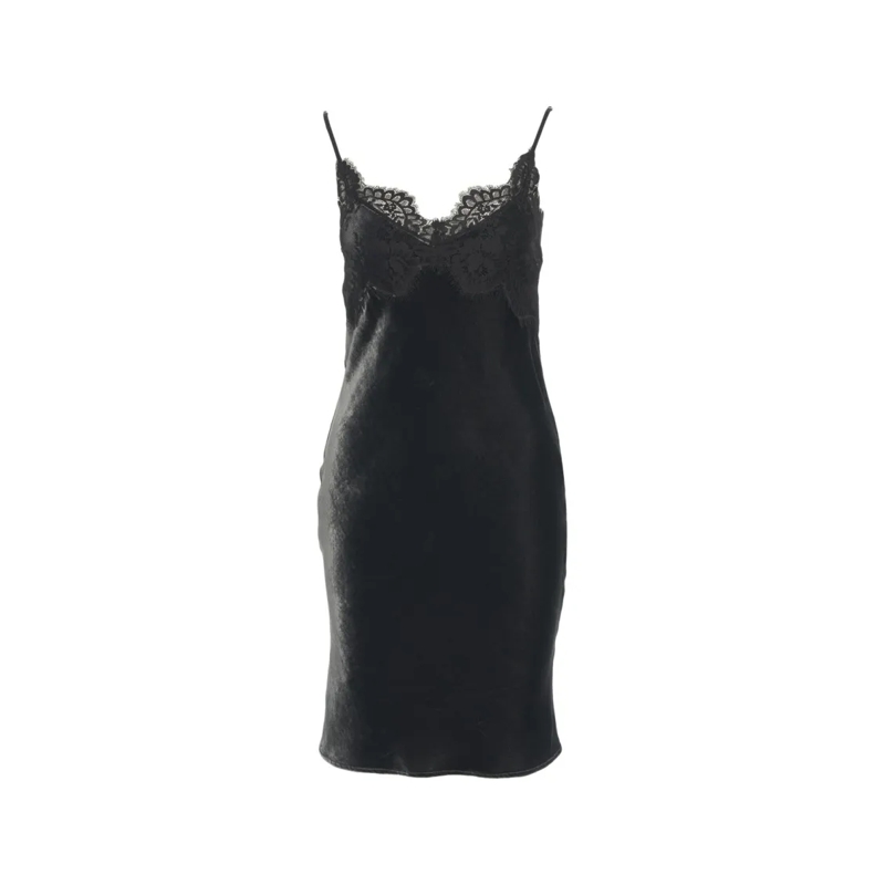 HERSKIND Minikleid Vivian' Velvet Mini Dress Black