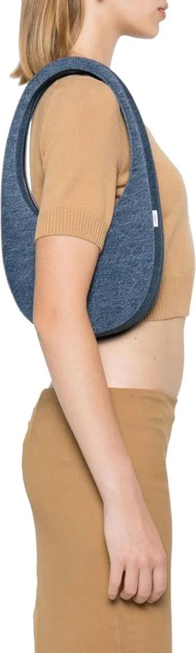Coperni Crossbody bags Borsa Swipe Denim in blauw