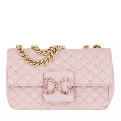Dolce&Gabbana DG Matelassé Shoulder Bag Leather Rosa Crossbody Bag