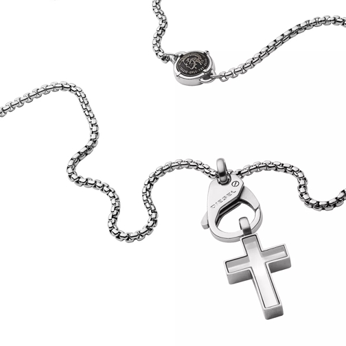 Diesel Icon Necklace Silver Long Necklace