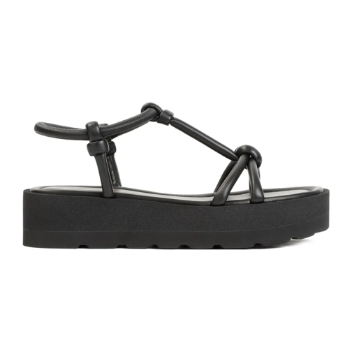 Gianvito Rossi Sandale Marine Black Nappa Leather Sandals Black