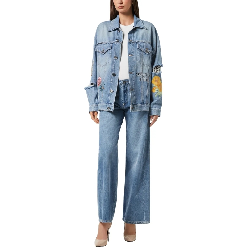 Philipp Plein Jeansjacke Denim-Jacke jeansblau(Image 4)