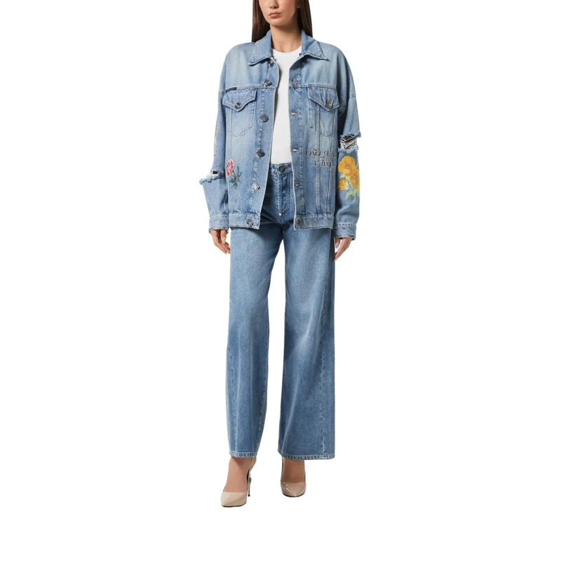 Philipp Plein Übergangsjacke Denim-Jacke jeansblau(Image 2)