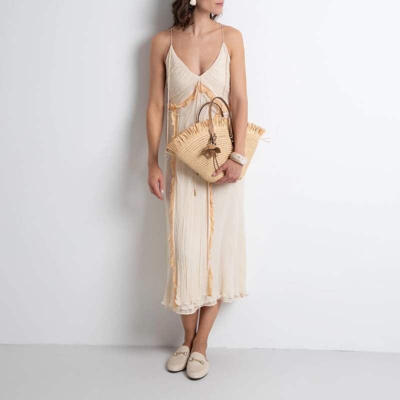 MICHAEL Michael Kors Sac panier Sm Fan Tote Nat/peanut(Image 2)