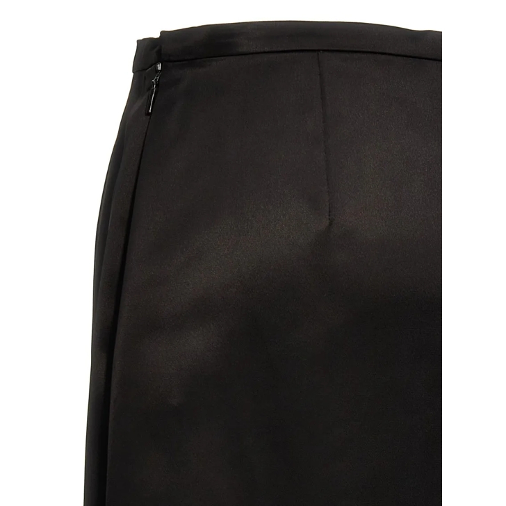 スカート SAINT LAURENT BLACK VISCOSE SKIRT Saint Laurent - Black Velvet Long Skirt | Mitchell Stores