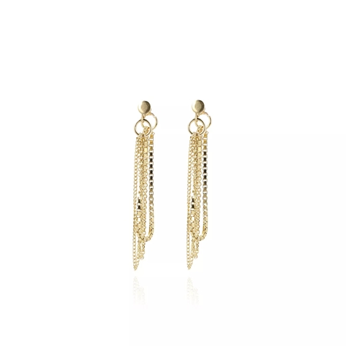 LOTT.gioielli Earrings Venetian Triple Chain Gold Drop Earring