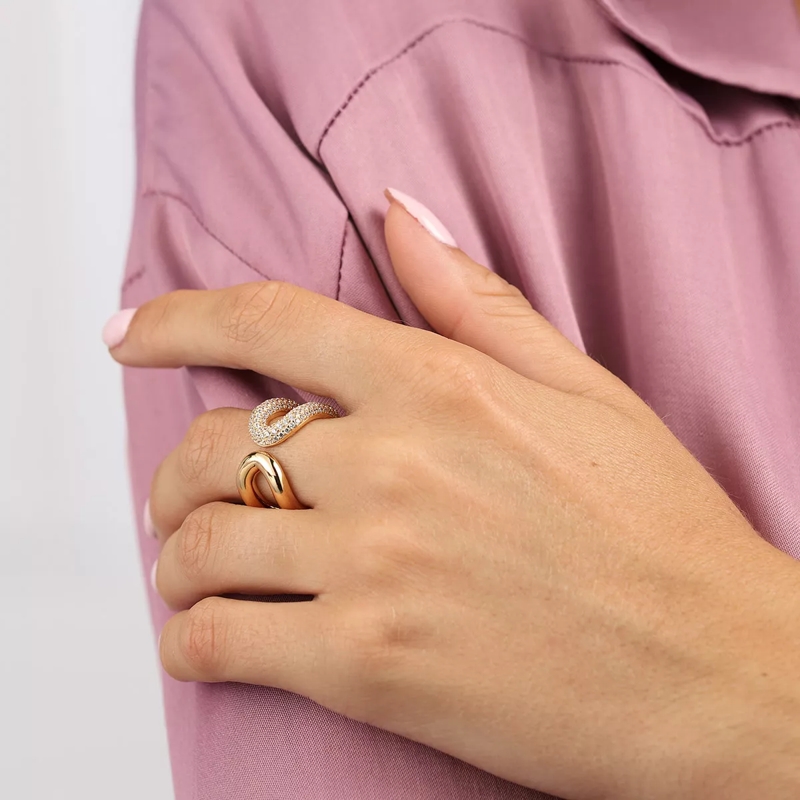 Sif Jakobs Jewellery Mehrfachring Capri Due Ring 18 Carat Yellow Gold(Image 2)