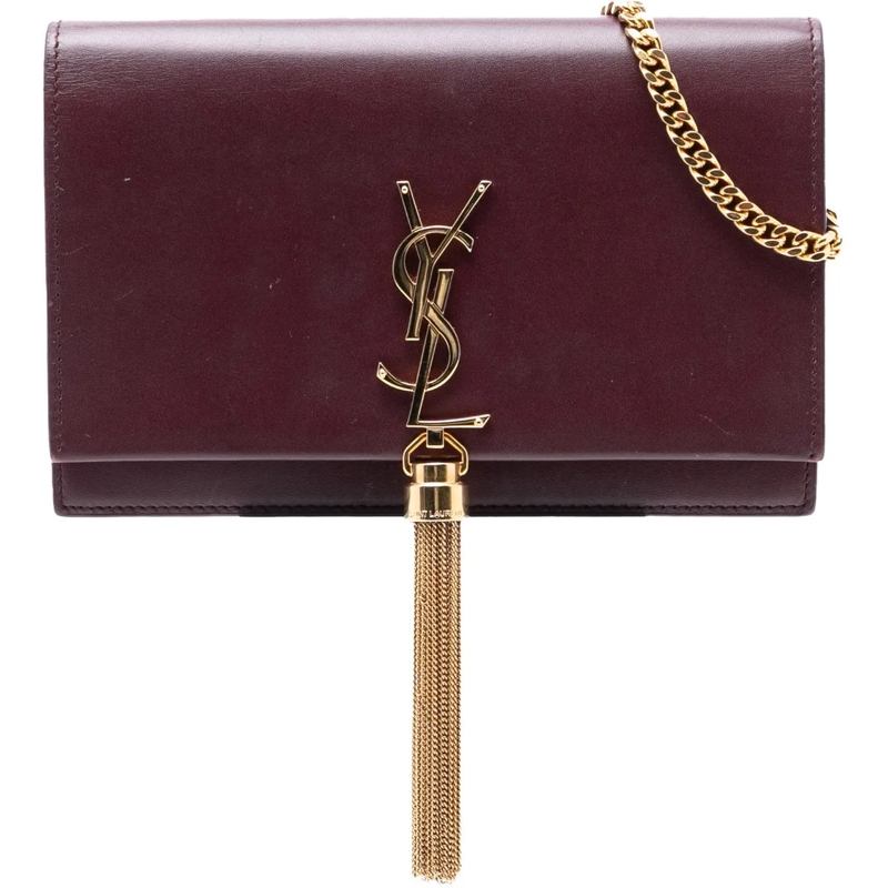 Saint Laurent Schultertasche Smooth Calfskin Monogram Kate Tassel Wallet on Cha rot