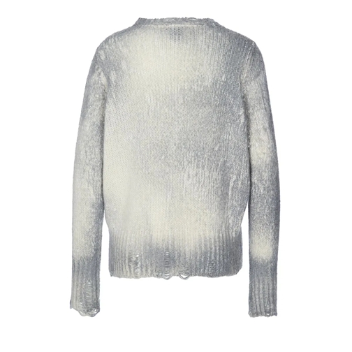 CALIBAN MARMO EFFECT ROUND NECK PULLOVER CHIACCIO Trui