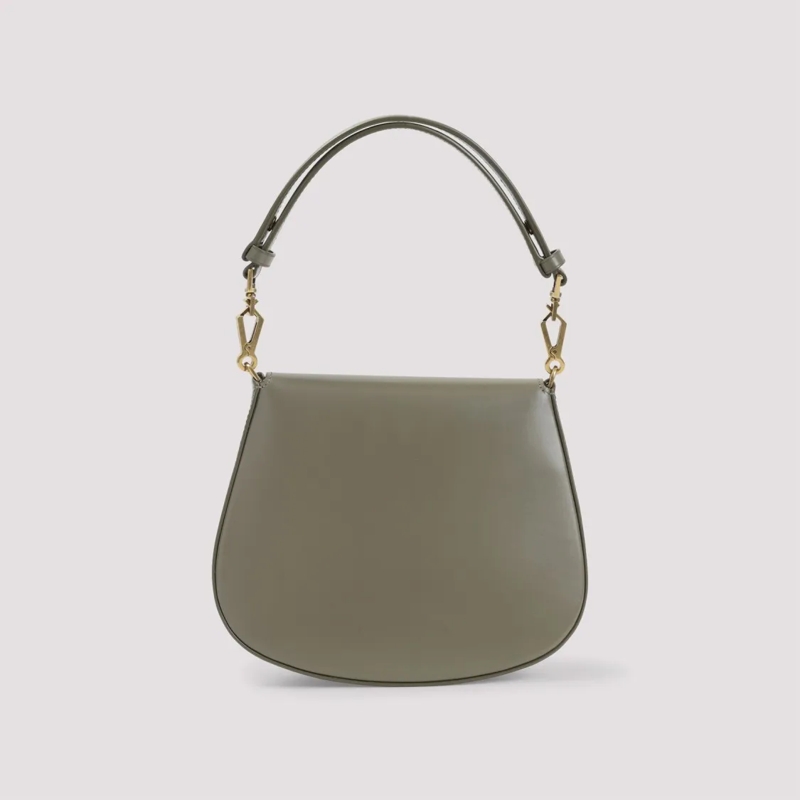Saint Laurent Schultertasche Green Leather Shoulder Bag With Gold-Tone Hardware Green