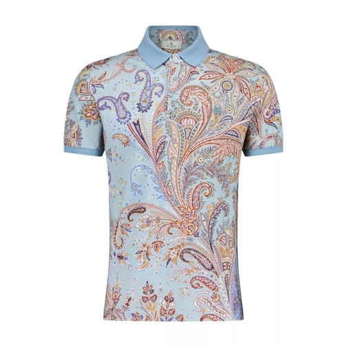Etro Poloshirt im floralen Design 48104211317082 Hellblau 
