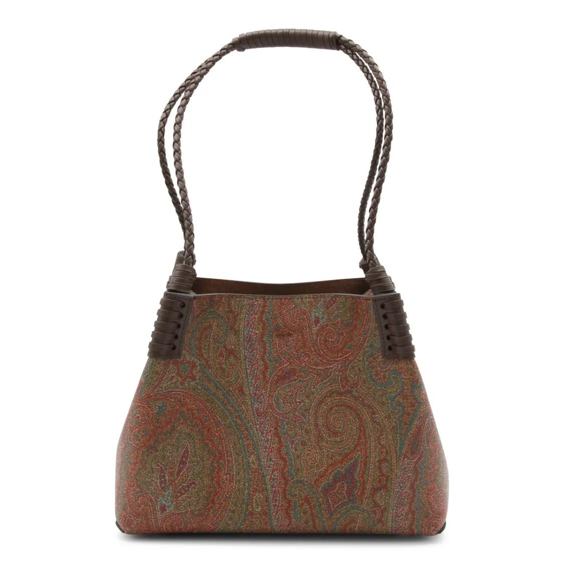 Thumbnail - Etro Shopper & Totes - Brown Patterned Tote Bag - Gr. unisize - in Grau - für Damen