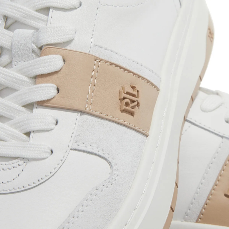 Lauren Ralph Lauren Low-Top-Sneaker Harlie-Sneakers-Low Top Lace Snw Wht/Bianco/Sand Dune(Image 5)