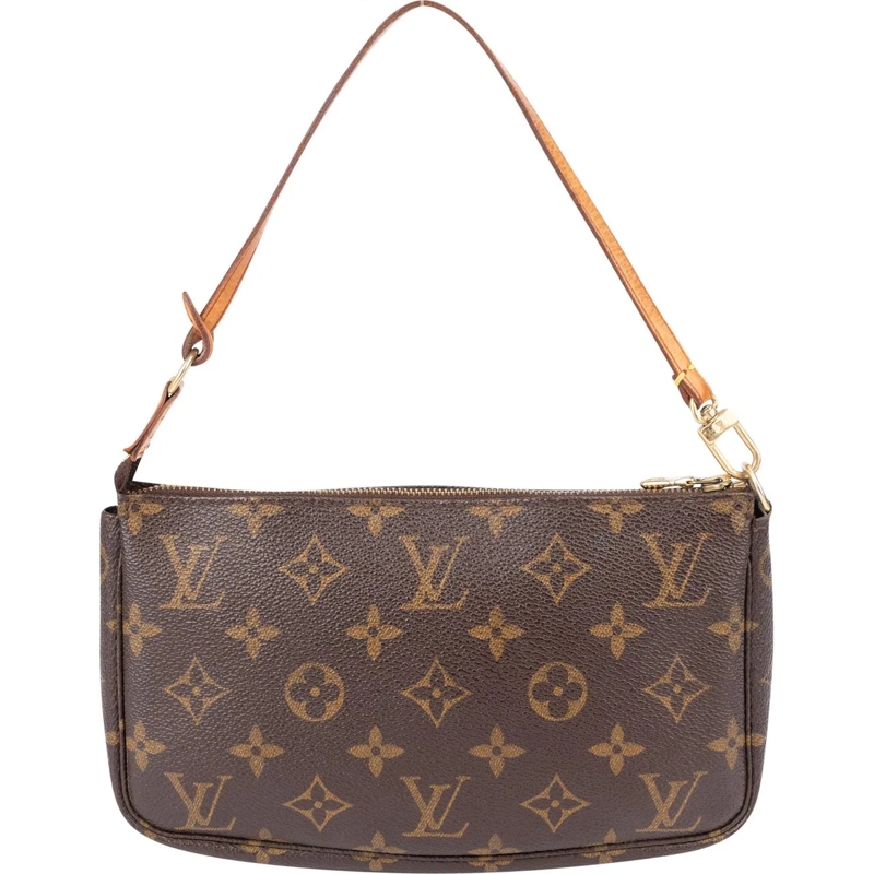 Louis Vuitton Schultertasche Louis Vuitton Canvas Monogram Pochette Accessoire  braun