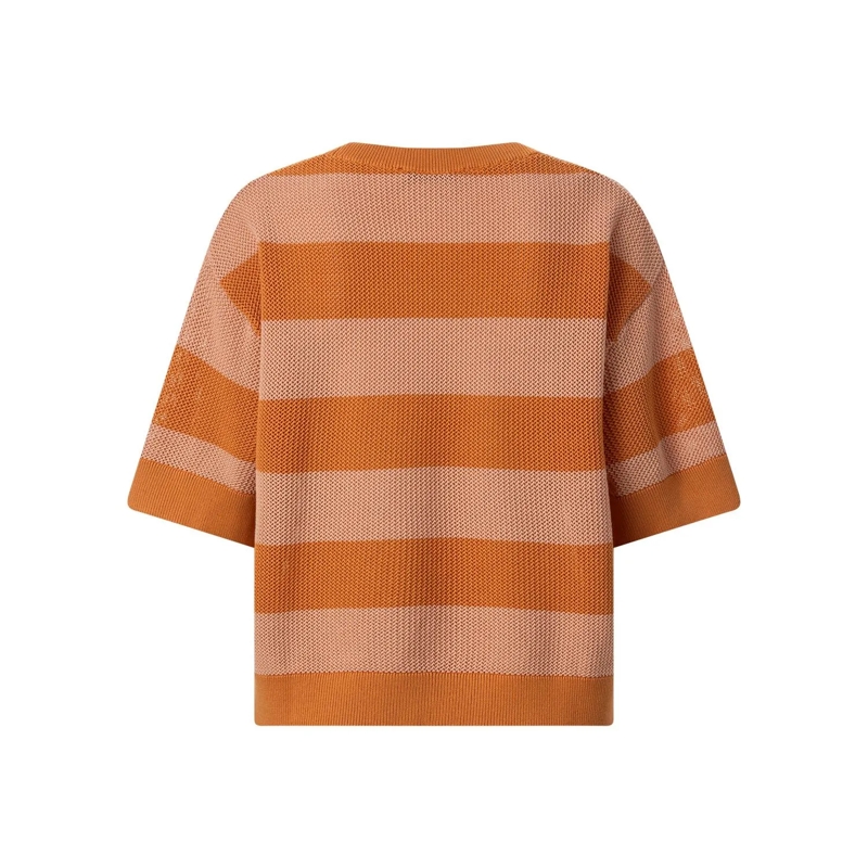 Lacoste T-Shirt Strickshirt aus Baumwolle orange(Image 2)