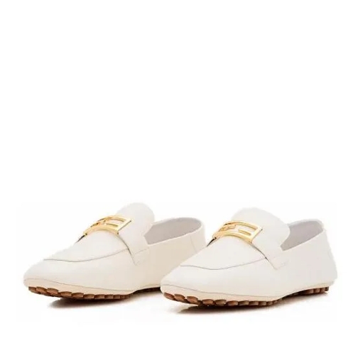 Fendi Leather Loafer White Loafer