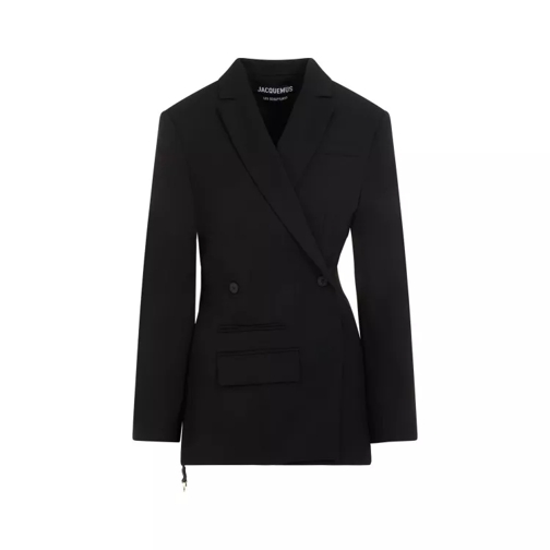 Jacquemus Black Wool La Veste Tibau Jacket Black 