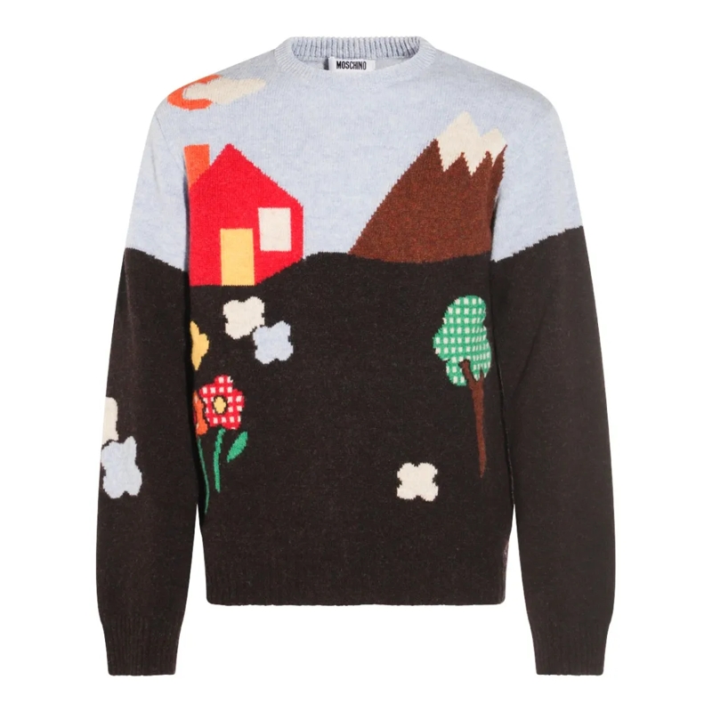 Moschino Trui Multicolor Cashmere Knitwear Multicolor