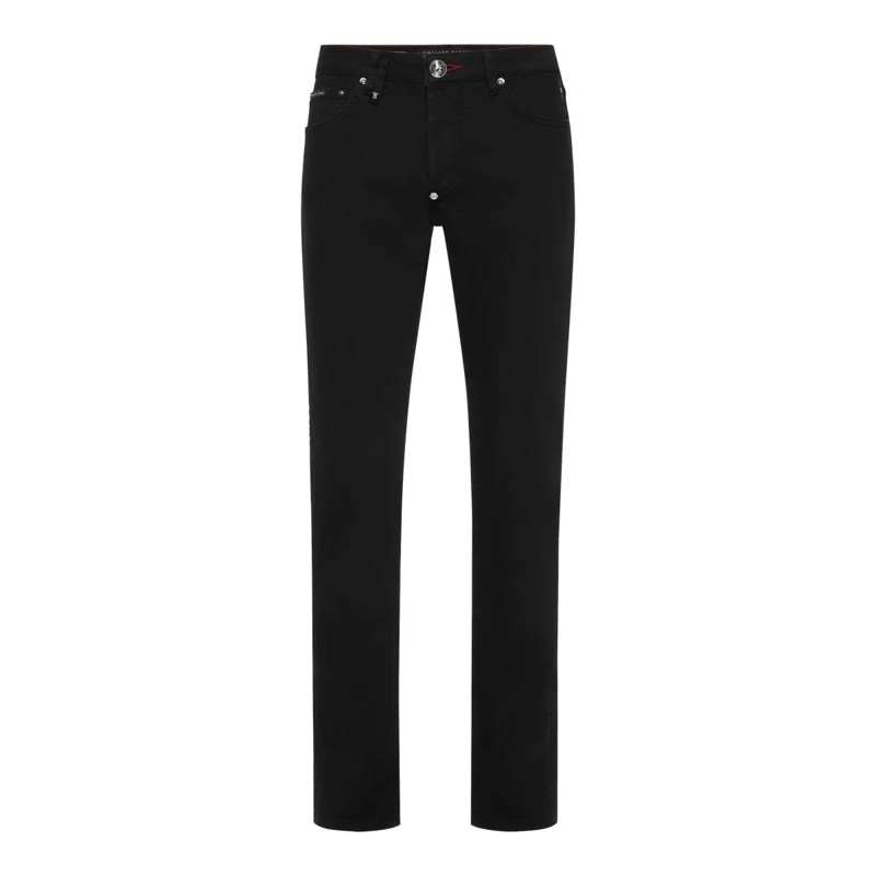 Philipp Plein Jeans mit geradem Bein Jeans Skull schwarz