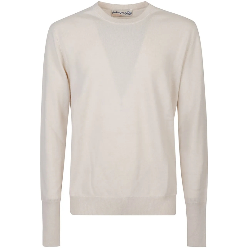 Ballantyne  Plain Sweater White weiß
