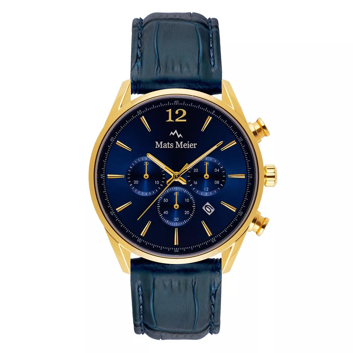 Mats Meier Uhren - Mats Meier Grand Cornier herren Uhr Blau MM00123 - Gr. unisize - in Gold - für Damen