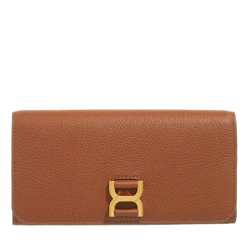 Chloé Open Fold Continental Wallet Brown Continental Portemonnee