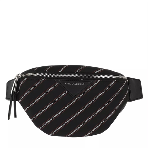 Karl Lagerfeld Stripe Logo Nylon Bum Bag Black Borsetta a tracolla