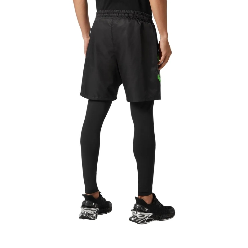 Plein Sport Leggings 2-In-1 Laufhose Camouflage schwarz(Image 4)