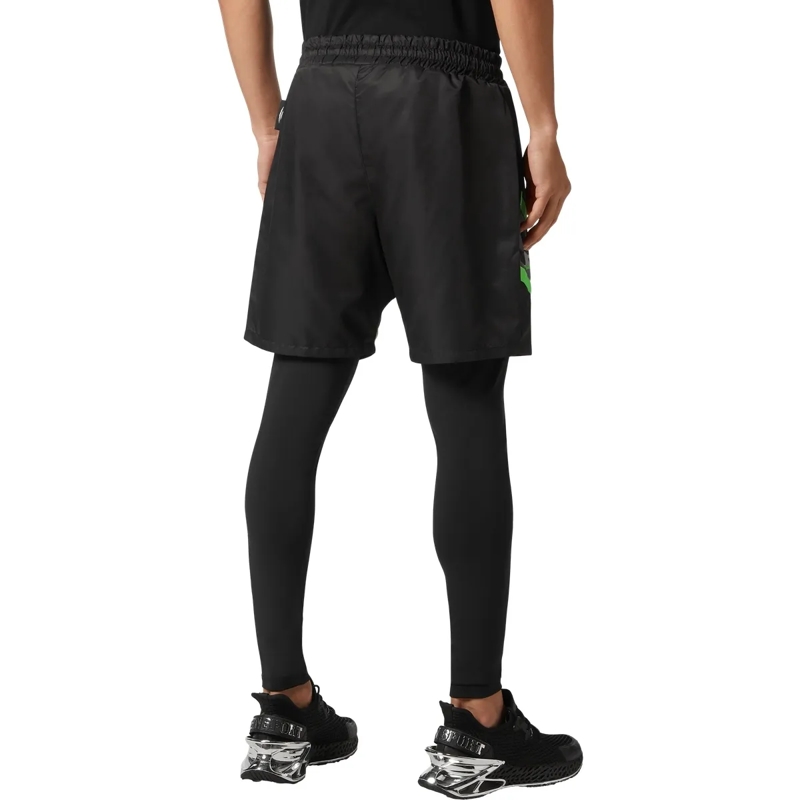 Plein Sport Leggings 2-In-1 Laufhose Camouflage schwarz(Image 2)