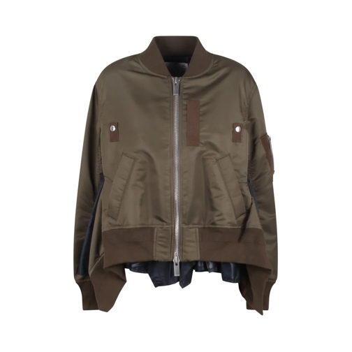 Sacai Bomberjacken Insert Blouson Green