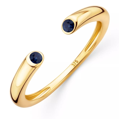 DIAMADA 9K Ring and Sapphire Yellow Gold and Blue Ring
