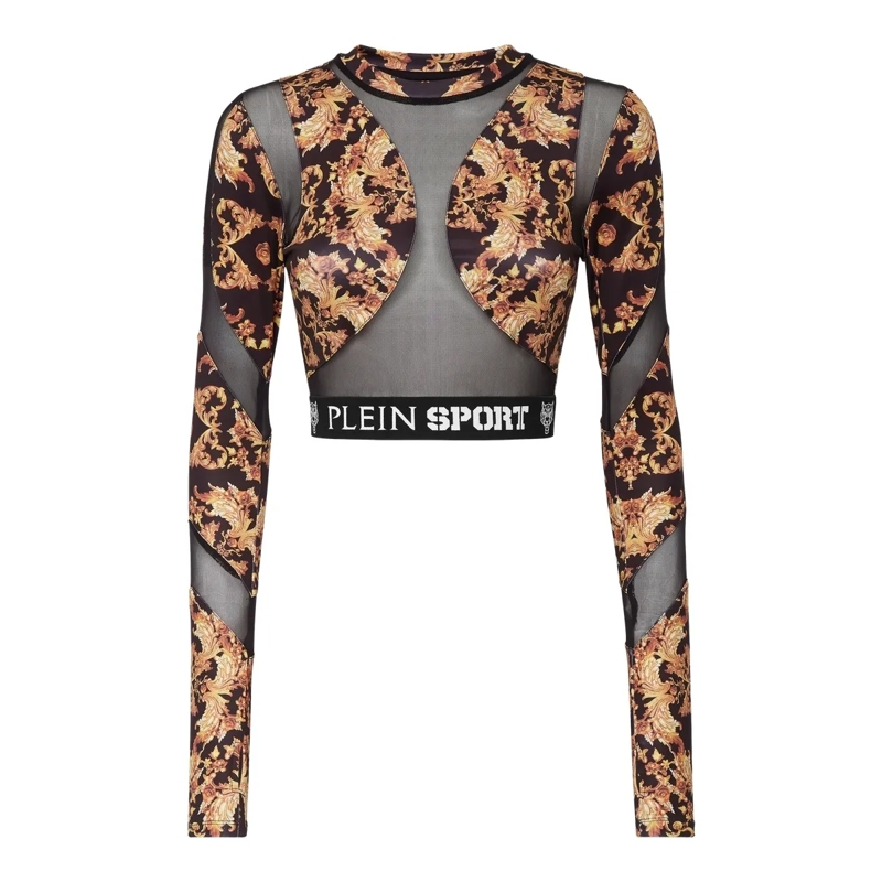 Plein Sport Top Cropped Top Baroque schwarz