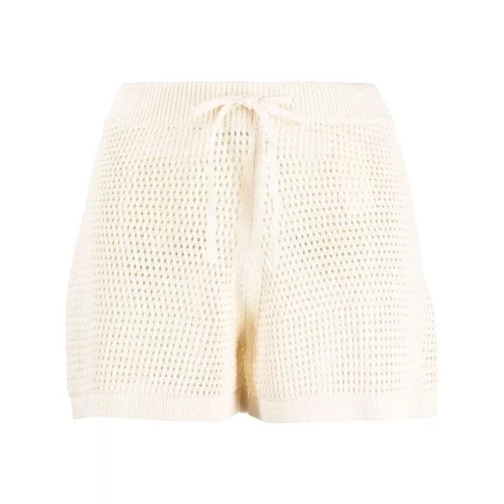 Nanushka Crochet Tie-Fastening Shorts Neutrals 