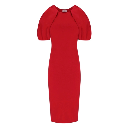 Elisabetta Franchi Kleider ELISABETTA FRANCHI RED PASSION MIDI STRICKKLEID rot