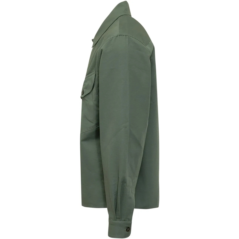 Kenzo Legeres Oberteil Camicia Utility In Cotone grün(Image 3)