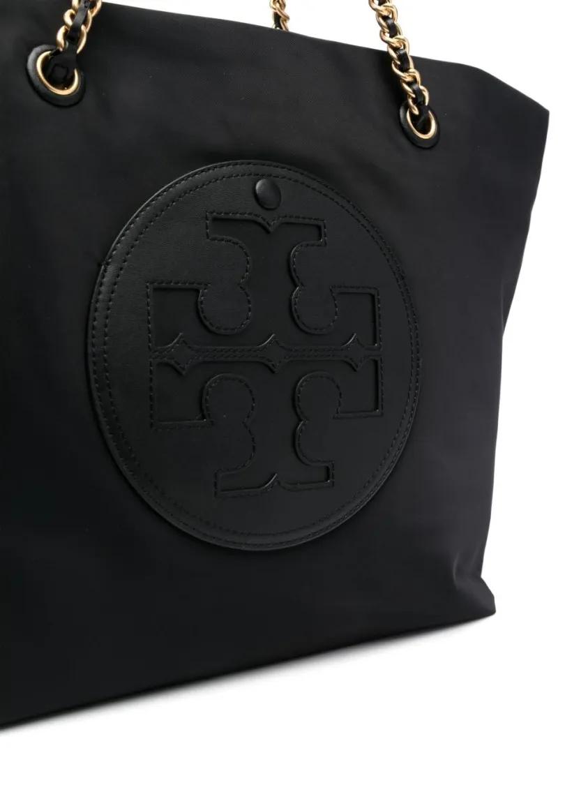 TORY BURCH Shoppers & Totes Tote Bag With Embossed Logo And Gold Chain Straps in zwart