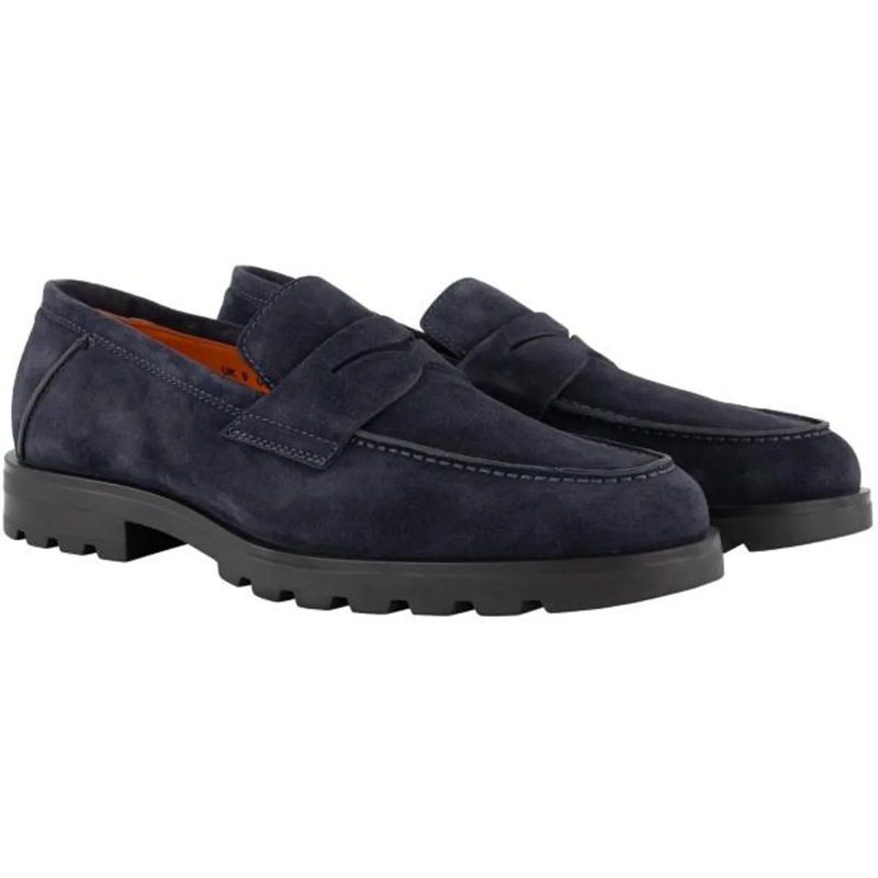 Santoni Mocassin Rock-lf-seyu blau