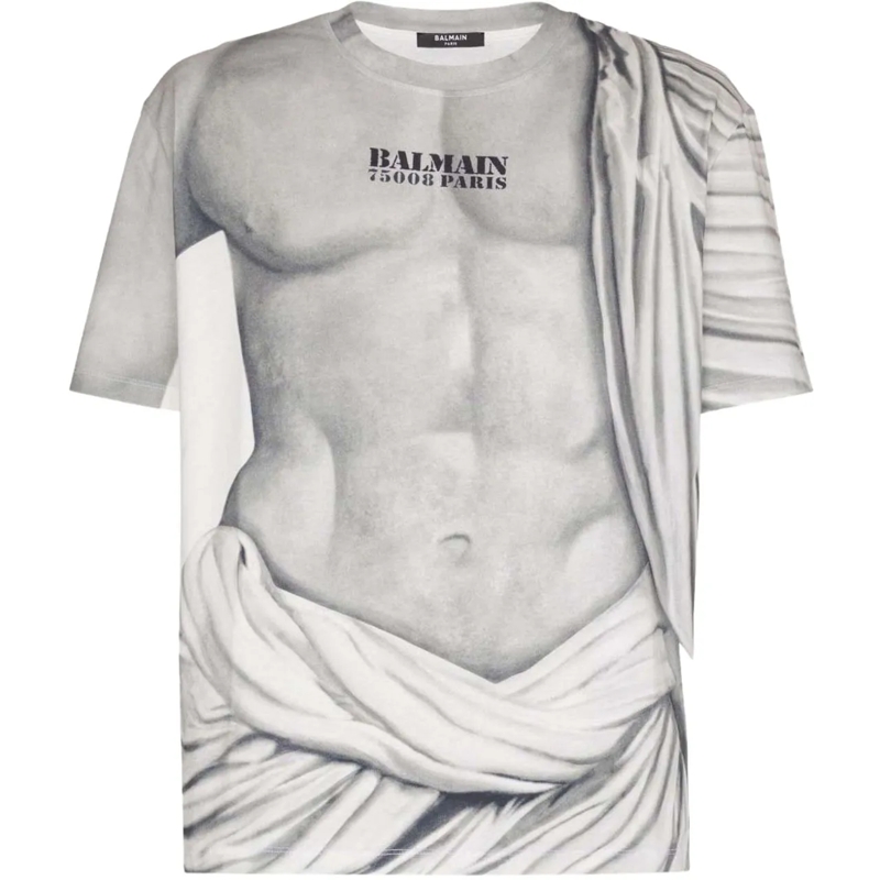 Balmain T-shirt T-Shirts And Polos Multi Gris grau