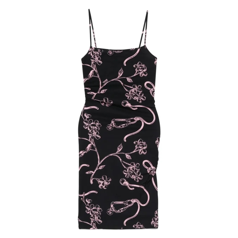 Moschino Minikleid Fitted Bodice Dress With Flared Skirt Black