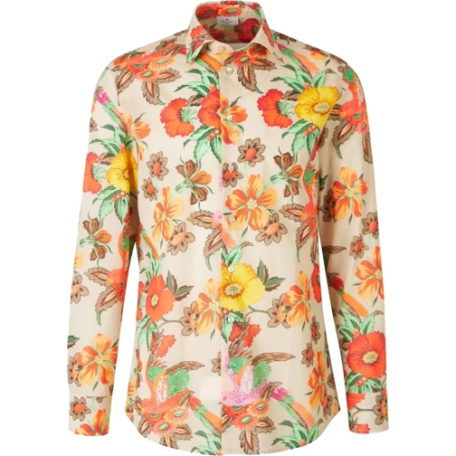 Etro T-Shirts Floral Motif Shirt orange