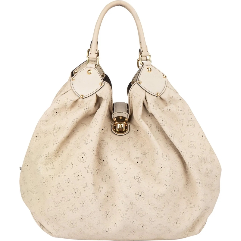 Louis Vuitton Tote Louis Vuitton Leather Monogram Mahina XL Handbag weiß
