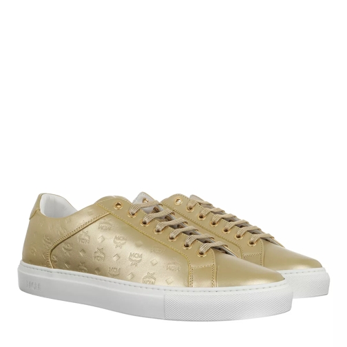 MCM Lace Up Sneakers Burnished Gold Low-Top Sneaker