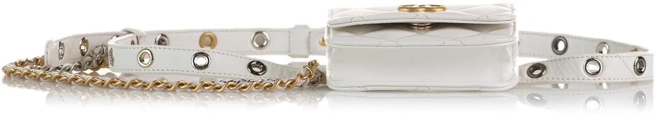 Chanel Hobo bags Punk Chain Leather Belt Bag in wit
