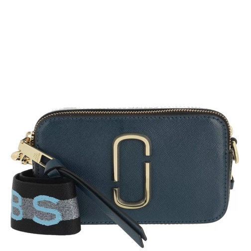 Marc Jacobs Logo Strap Snapshot Small Camera Bag Leather Blue Sea/Multi