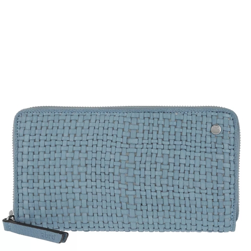 Abro Mini Eleonor Lux Intreccio Wallet Light Blue Zip-Around Wallet
