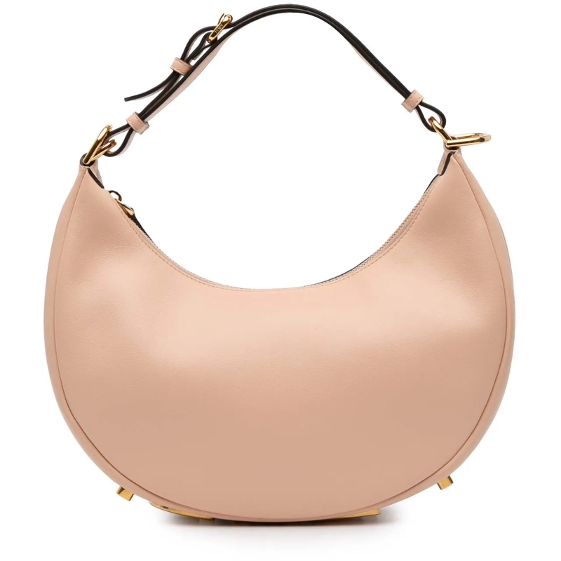 Fendi Schultertasche Small Leather Fendigraphy Hobo braun