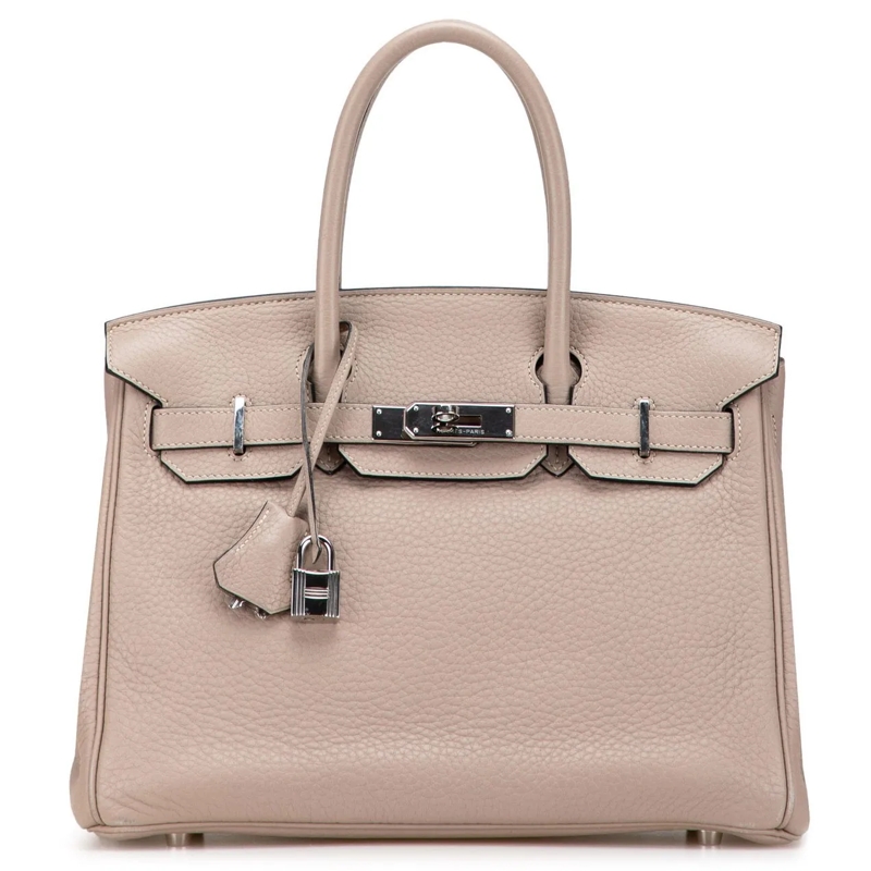 Hermès Tote Clemence Birkin Retourne 30 braun