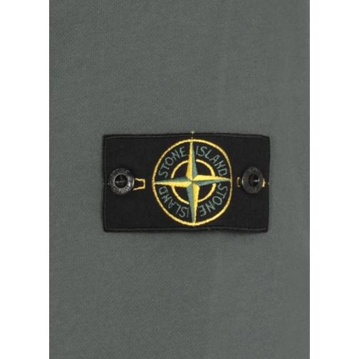 Stone Island Sweatshirts Green Cotton Logoed Sweatshirt Green (Image 5)