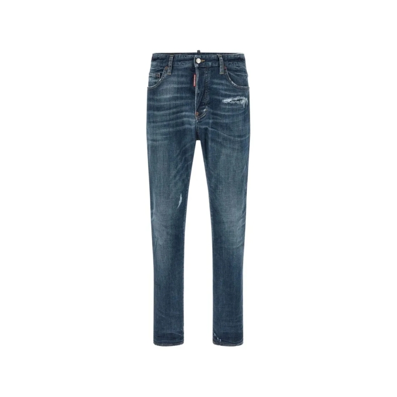 Dsquared2 Jeans Slim Fit Distressed Denim Jeans Burgundy